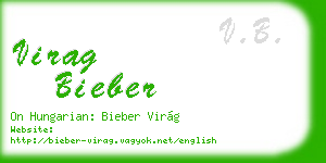 virag bieber business card